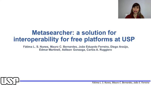 USP Repository + Metasearcher - Fátima L S Nunes смотреть онлайн