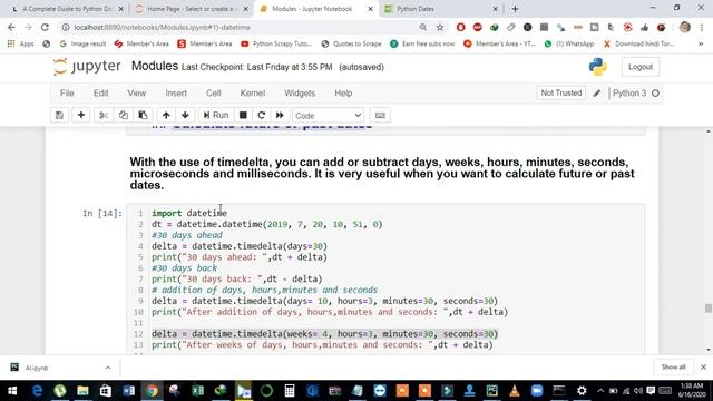 46 Python standard libraries part 5 how to use of DateTime module to manage the Dates and Time смотреть онлайн