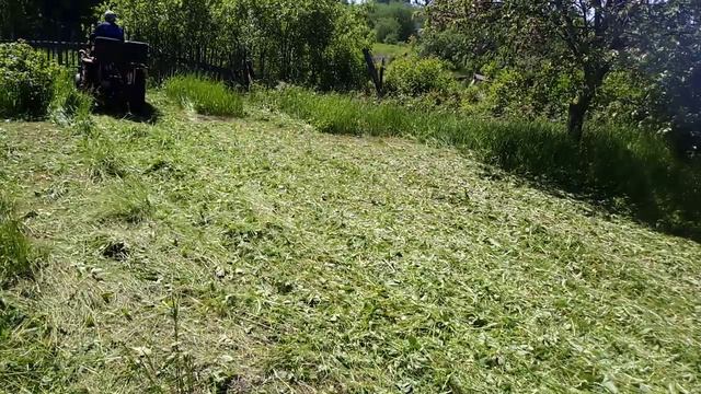 Коса от мотоблока к самодельному Мини-трактору. смотреть онлайн