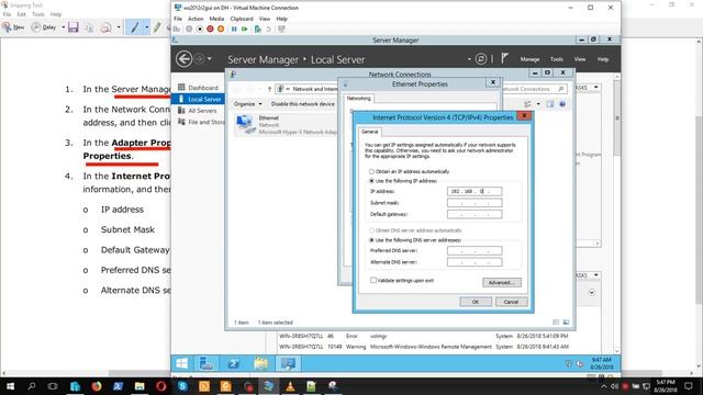 Windows Server 2012 R2 | Настройка параметров сети сервера с помощью Server Manager смотреть онлайн