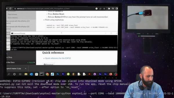 Flashing Micropython on ESP32 with ESPTOOL