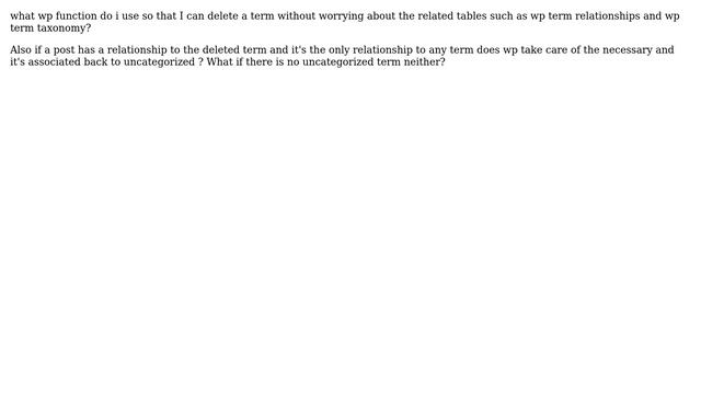 Wordpress: Deleting terms from the Wordpress wp terms table смотреть онлайн