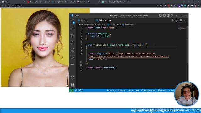 Passing Props to a Component 2 - ReactJS(TypeScript) | MengSreang Channel смотреть онлайн