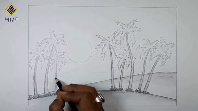 ★ Beautiful Beach View Pencil Sketch || Easy Art Pro смотреть онлайн