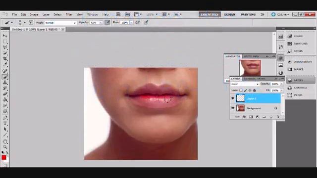 Photoshop Tutorial: Natural Red Lips смотреть онлайн