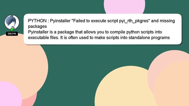 PYTHON : Pyinstaller "Failed to execute script pyi_rth_pkgres" and missing packages смотреть онлайн