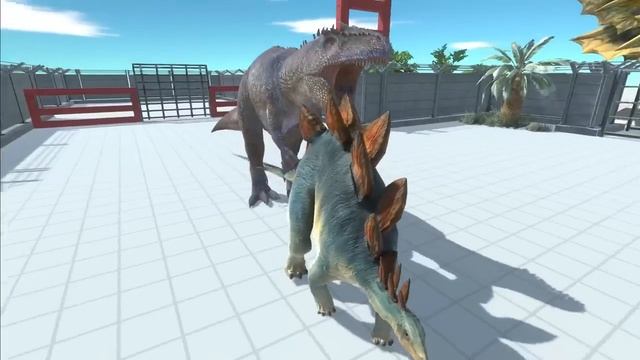 Giganotosaurus in Battle with All Dinosaurs - Animal Revolt Battle Simulator смотреть онлайн
