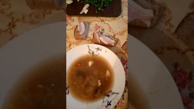 грибной суп по старообрядчески ( очень вкусно)