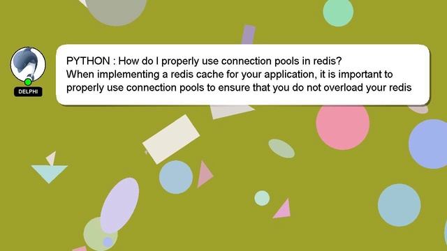 PYTHON : How do I properly use connection pools in redis? смотреть онлайн