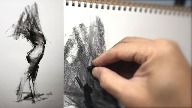 Charcoal Drawing Demo: Expressive Figure Drawing.
