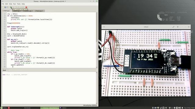 Micropython ESP32 TTGO T-Display watch project Pt 1 смотреть онлайн