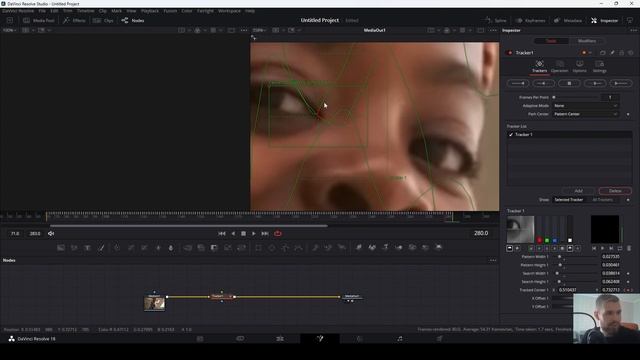 Эффект фиксированной стабилизации в Davinci Resolve. смотреть онлайн