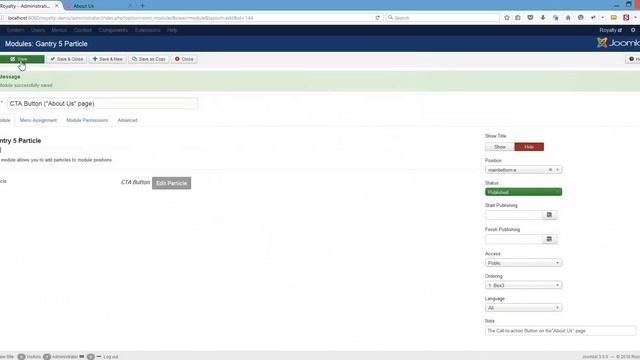 Gantry 5 - "Call-to-action Button" Particle (Royalty) смотреть онлайн
