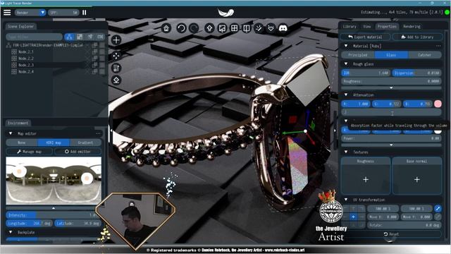 LIGHT TRACER RENDER 2.0 Jewelry rendering experience with Damien Rohrbach (4K video) смотреть онлайн