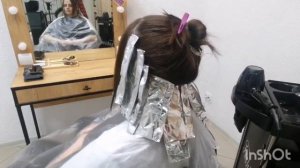 Из русого в контуринг и частичное мелирование. #СкрываемСедину#РусыйЦвет#Мелирование#Контуринг