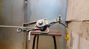 Лебёдка из трещотки самодел.Сила!