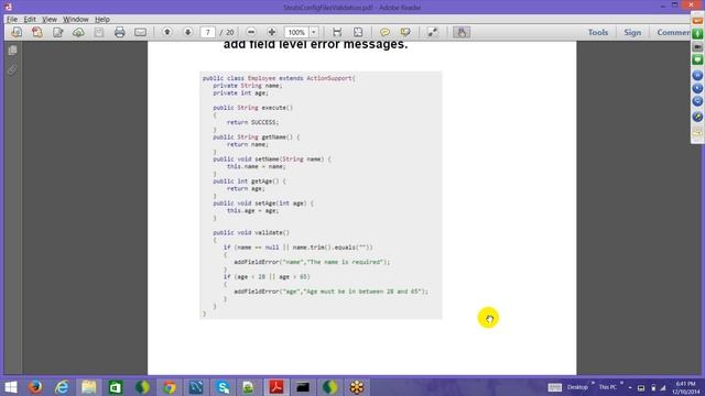 Struts Field Validation смотреть онлайн