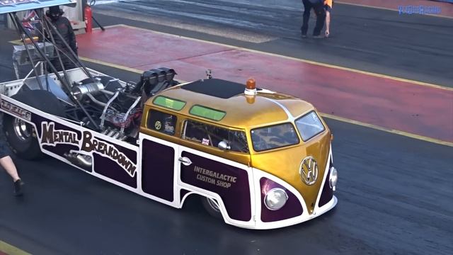 Mental Breakdown - 1700bhp VW Bus Dragster - 7.6 @ 182mph смотреть онлайн