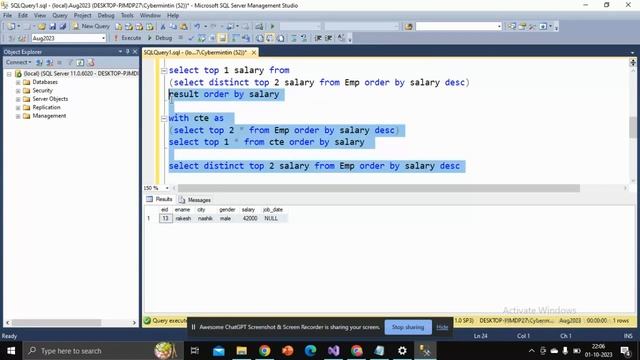 Top Salaries:Finding the Nth Highest #sqlserver #mysql смотреть онлайн