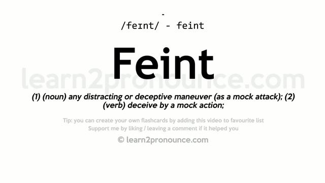 Pronunciation of Feint | Definition of Feint смотреть онлайн
