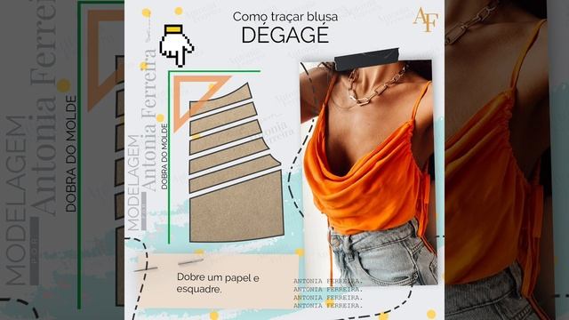 COMO MODELAR LINDA BLUSA DÉGAGÉ #antoniaferreira #modelagem #costura смотреть онлайн