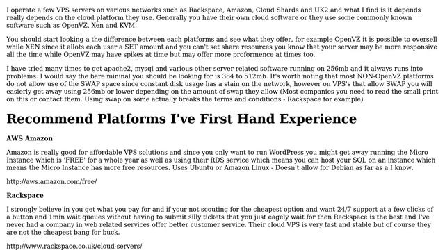 Webmasters: What VPS spec would I require to run WordPress смотреть онлайн