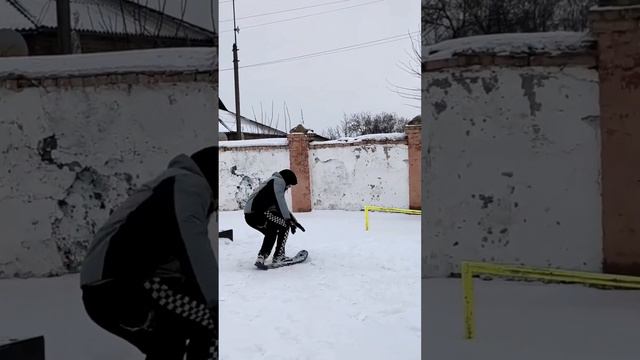 first ✨#2024 #winter #snowskate #trick #360flip #kickflip #hardflip #ambition #сноускейт #кикфлип