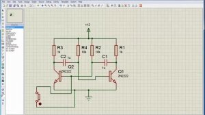 PROTEUS УРОК 10 мультивибратор на транзисторах