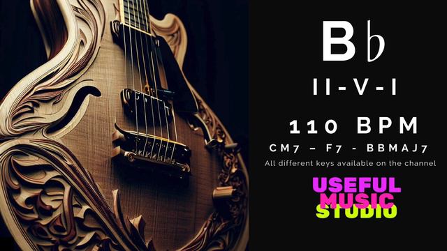 2 - 5 - 1 (II - V - I) KEY OF Bb Jazz Swing Blues Backing Track, NO TALK, play along any instrument смотреть онлайн