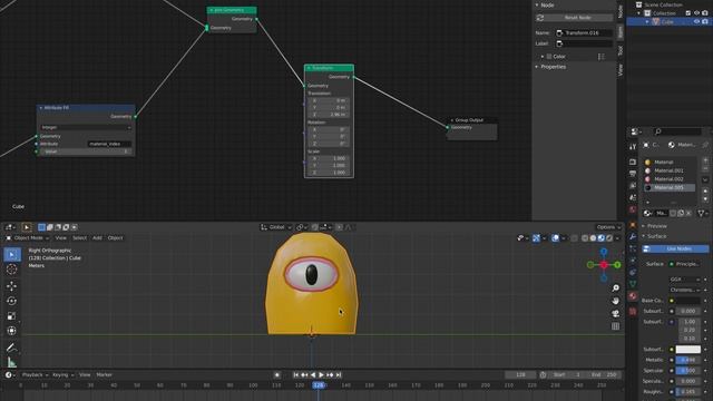 LIVENODING Geometry Nodes: Simple One Eyed Character смотреть онлайн