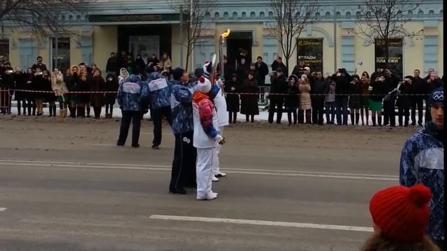 Марина Ярцева встречает эстафету огня
