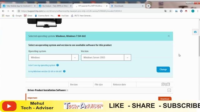 how to download Drives for Hp MFP M126nw Printer for All Operating System | Mehul Tech Adviser смотреть онлайн