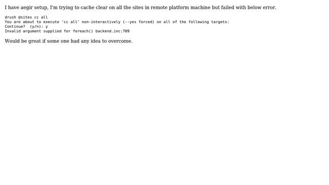 Drupal: drush Invalid argument supplied for foreach() backend.inc:709 смотреть онлайн