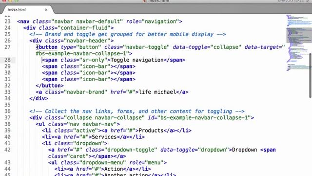 Simple Navbar in Twitter Bootstrap 3.x смотреть онлайн