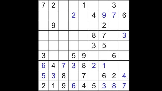 Sudoku solution – Los Angeles Times sudoku 2 February 2023 Expert level смотреть онлайн