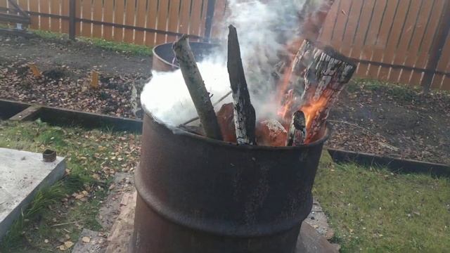 Варим бочку садовым пылесосом ? #вифокс #садовый_пылесос_Gardena смотреть онлайн