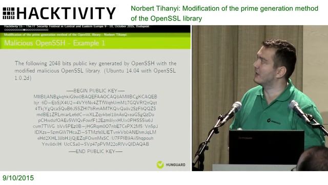 Norbert Tihanyi – Modification of the prime generation method of the OpenSSL library смотреть онлайн