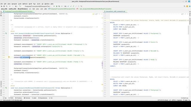 How to work in PostgreSQL transaction savepoint via java JDBC? L54 смотреть онлайн