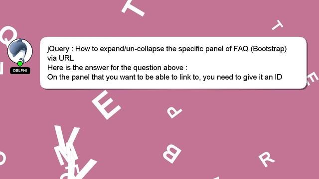 jQuery : How to expand/un-collapse the specific panel of FAQ (Bootstrap) via URL смотреть онлайн