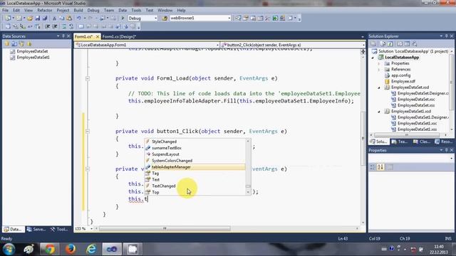 C# SQL Database Tutorial 2: Add New ,Remove ,Save Data in Local Database using C# смотреть онлайн