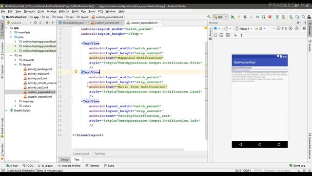 Android tutorial (2018) - 51- Notification with Custom Layout смотреть онлайн