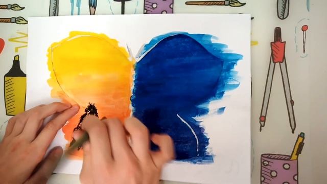 КАК НАРИСОВАТЬ БАБОЧКУ ("ДЕНЬ/НОЧЬ") смотреть онлайн