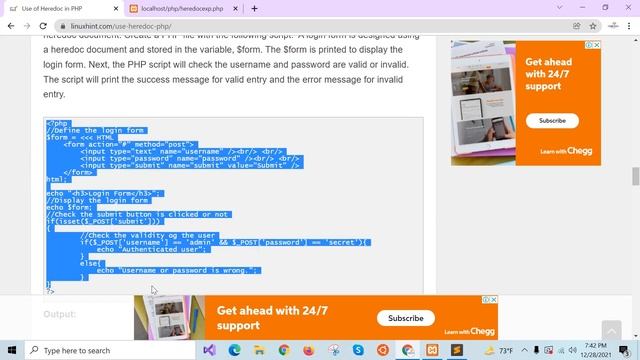 use of heredoc in php смотреть онлайн