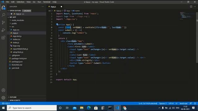 React Hooks Tutorial | useState with object Lesson #2 смотреть онлайн