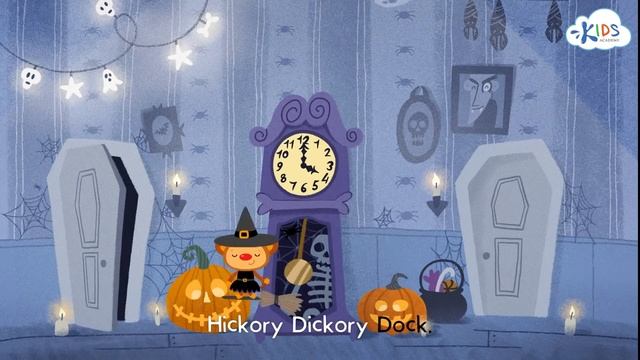 Hickory Dickory Dock Song - Halloween Special | Spooky Nursery Rhyme | Kids Academy смотреть онлайн