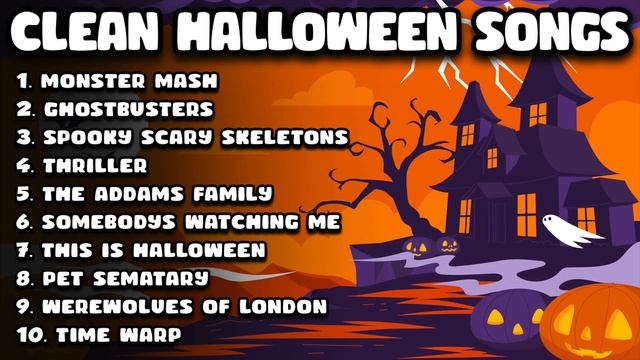 Clean Halloween Songs Playlist ? Clean Halloween Music for School / Classroom смотреть онлайн
