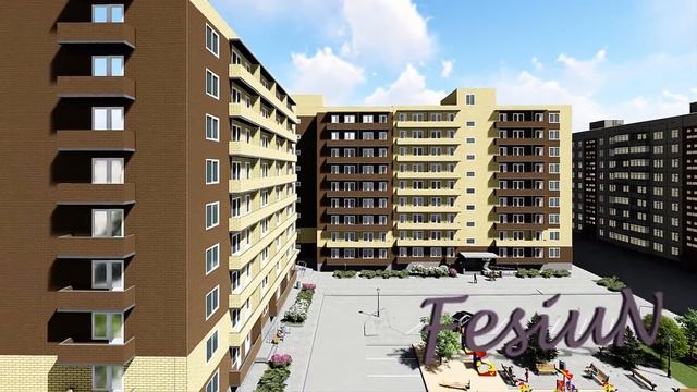 3D анимация ЖК. 3d animation of a residential complex. Заказать 3Д ролик. смотреть онлайн