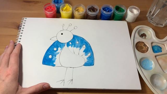 НАРИСОВАТЬ ПАВЛИНА/ РИСОВАНИЕ ДЛЯ МАЛЫШЕЙ/ РИСУНКИ-МИНУТКИ смотреть онлайн