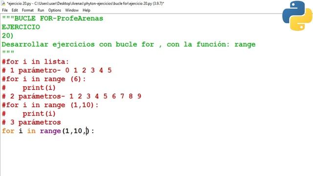 #20 Función Range con bucles For |Python - Bucle for| смотреть онлайн