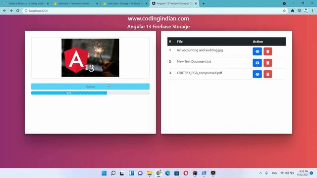 Angular | Firebase Storage | File Upload | codingindian.com смотреть онлайн
